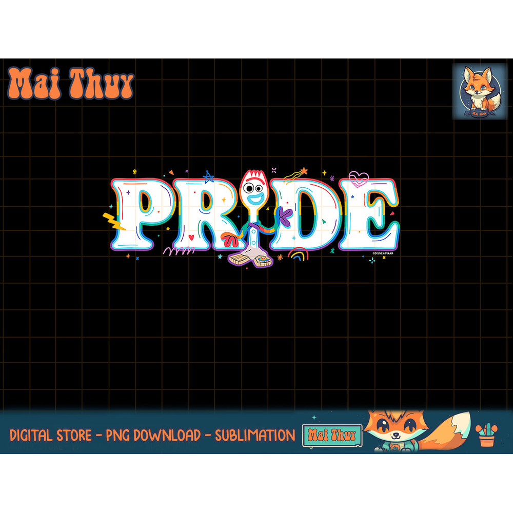 Disney & Pixar s Toy Story Forky Rainbow Pride Doodles T-Shirt.jpg