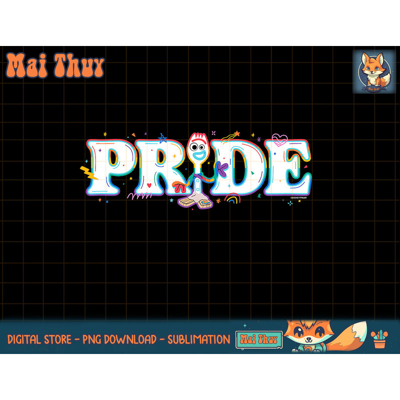 Disney & Pixar s Toy Story Forky Rainbow Pride Doodles T-Shirt.jpg