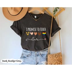 i promise to teach love, melanin, lgbt, special education teacher, para, sped, autism teacher gifts, back to school t sh