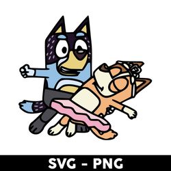 mom and dad dance svg, bluey mom and dad dance svg, dog svg, bluey svg, bluey dog svg, cartoon svg - digital file