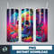 Skull Bundle 20 oz Skinny Tumbler Sublimation Design, Mystical Watercolor Skulls, Digital Download, Straight & Tapered Tumbler Wrap PNG (11).jpg