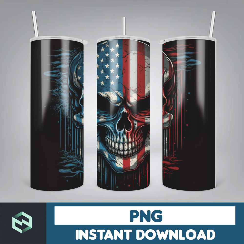Skull Bundle 20 oz Skinny Tumbler Sublimation Design, Mystical Watercolor Skulls, Digital Download, Straight & Tapered Tumbler Wrap PNG (48).jpg