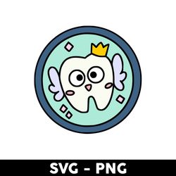toothfairy sticker svg, toothfairy svg, bluey svg, bluey dog svg, cartoon svg - digital file