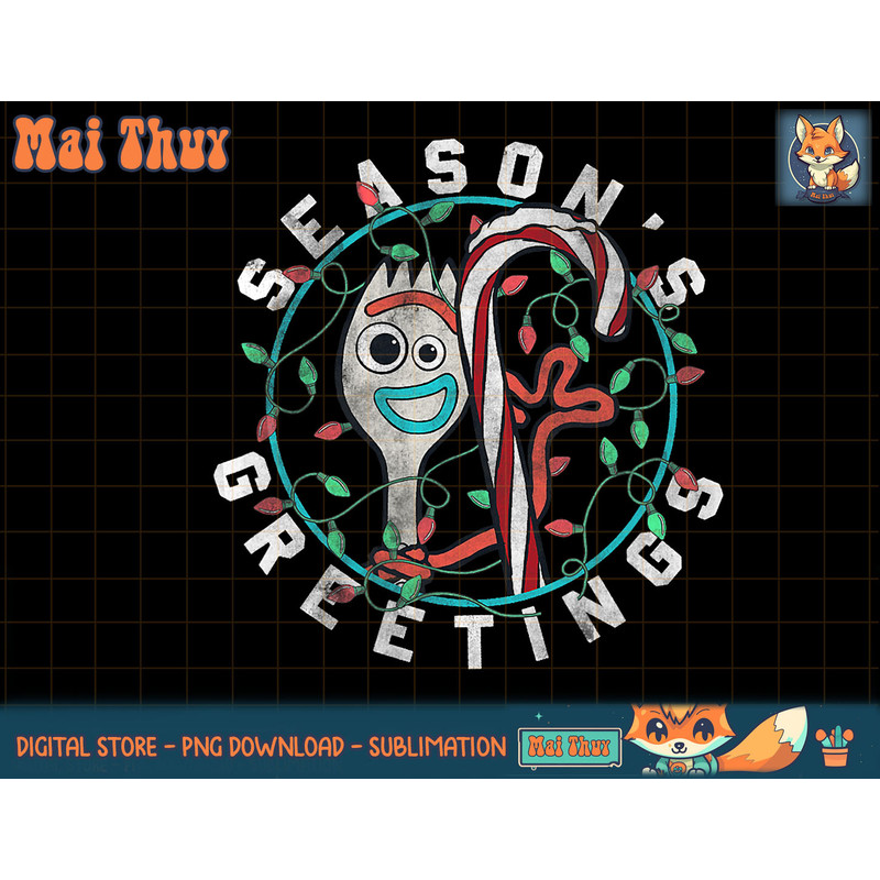 Disney Pixar Christmas Toy Story Forky Season s Greetings T-Shirt copy.jpg