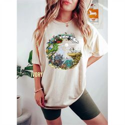 ghibli shirt, spirited away, hayao miyazaki, studio ghibli gift, totoro shirt, ghibli sweatshirt, no face, spirited away