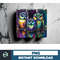 Owl Tumbler, 20 oz Skinny Tumbler Sublimation Design, Bright Neon, Digital Download, Straight & Tapered Tumbler Wrap PNG (106).jpg