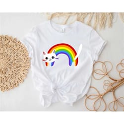 cat rainbow shirt, cute cat, funny cat shirt, cat lover, cute cat, love cat shirt, cat day shirt, i love cat