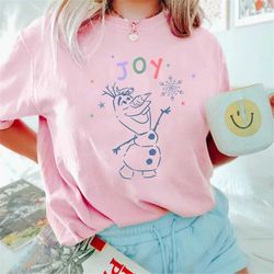 disney frozen olaf holiday joy t-shirt, frozen elsa women's shirt, frozen top, disney princess elsa shirt, frozen magic
