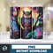 Owl Tumbler, 20 oz Skinny Tumbler Sublimation Design, Bright Neon, Digital Download, Straight & Tapered Tumbler Wrap PNG (149).jpg