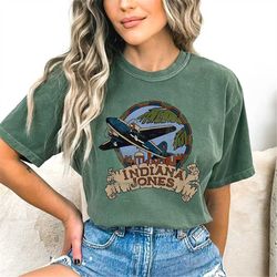 lucasfilm indiana jones adventure plane vintage t-shirt, indiana jones shirt, indiana jones ride, raiders lost ark shirt