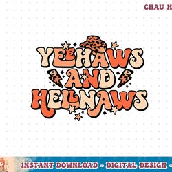 retro cowboy leopard yeehaws and hell naws western country t-shirt copy png