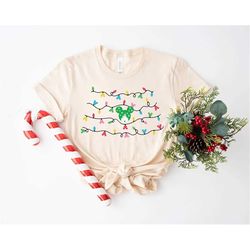 disney christmas light shirt, mickey christmas light shirt, xmas light tee, holiday t-shirt, family matching shirt, disn