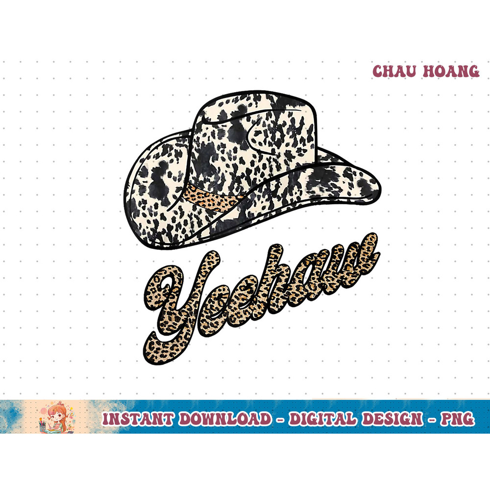 Retro Cowboy Yeehaw Leopard Howdy Hat Western Cowgirls Gift Tank Top copy.jpg