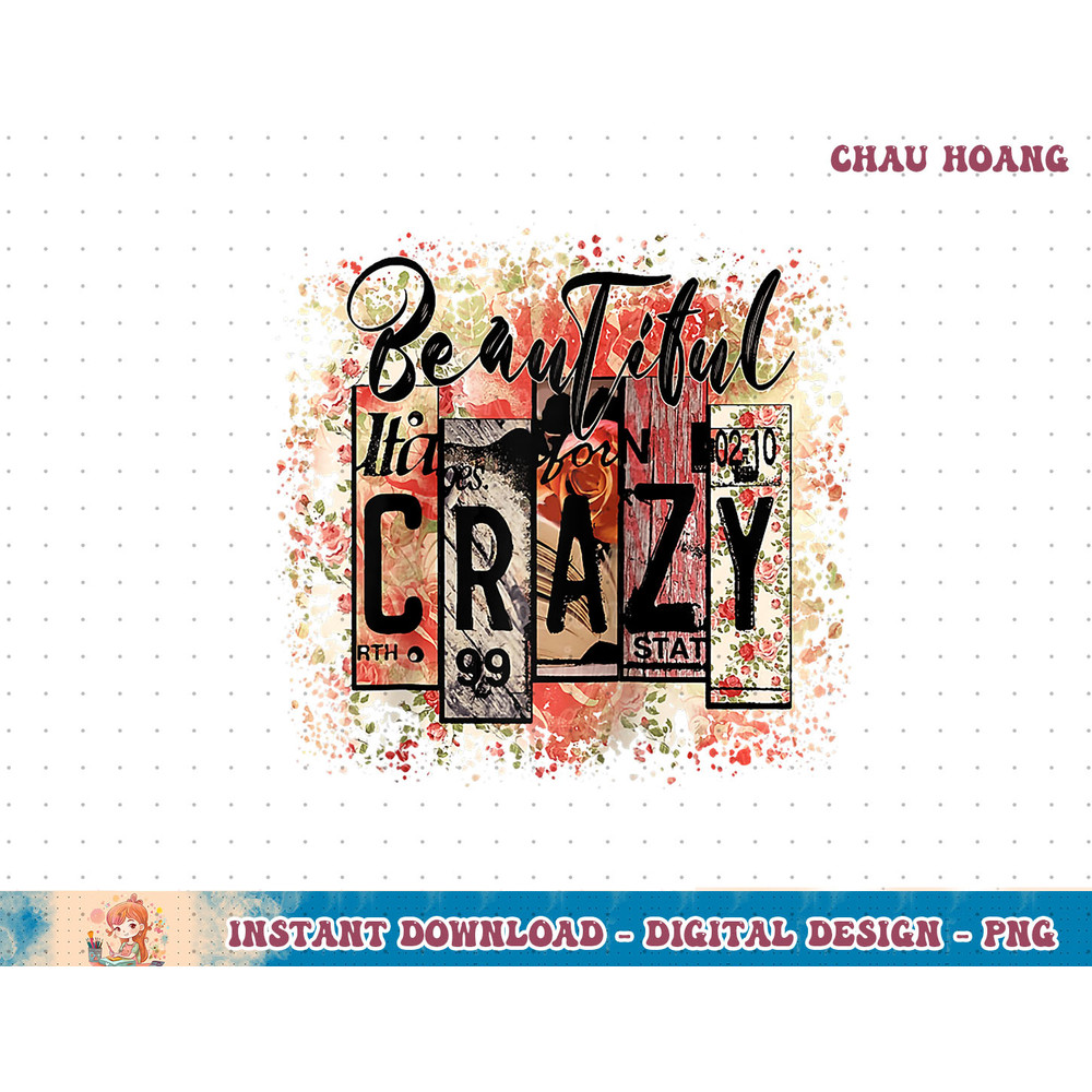 Retro Floral Western Cowgirl Beautiful Crazy Country Music Raglan Baseball Tee copy.jpg