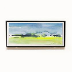 original watercolor painting | spring landscape art | watercolor artwork | small painting for gift | spring rain