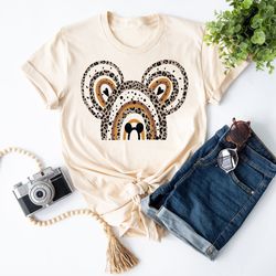 animal print rainbow disney shirt,  animal kingdom themed disney trip shirt, for kids and adults, safari shirt, animal k