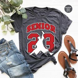 back to school shirt, senior vneck shirt, senior 2023 shirt, graduation gifts, class of 2023 graphic tees, school shirt,