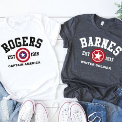 barnes and rogers shirt, captain america winter soldier shirt, steve rogers bucky barnes shirt, barnes 1917, rogers 1918