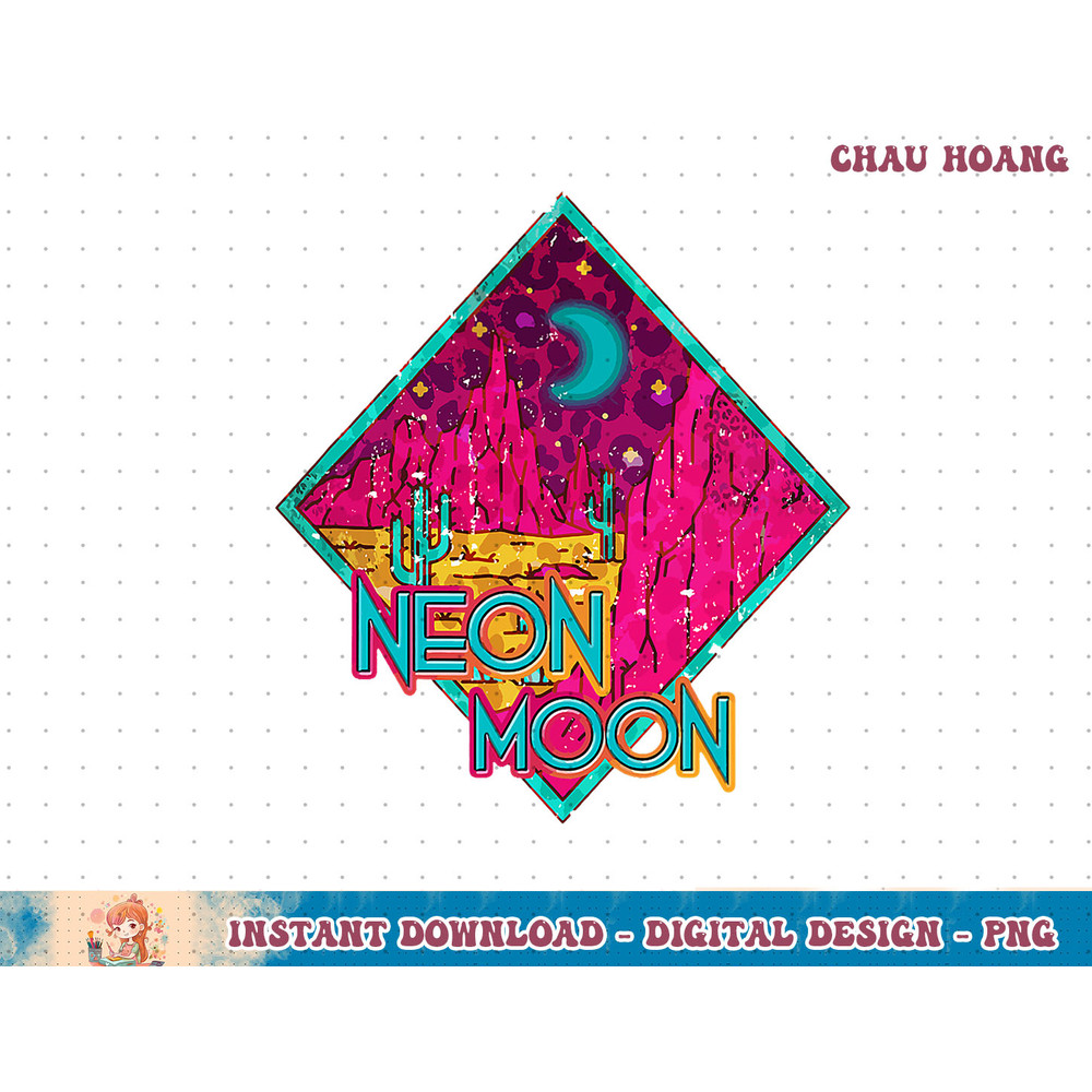 Retro Neon-Moon Pink Western Country Music 80s 90 Cactus T-Shirt copy.jpg