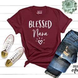 blessed nana shirt, nana gift, nana shirt, christmas gift for grandma, mothers day, pregnancy announcement grandparents,