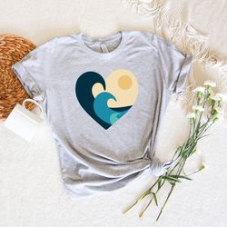 boho style sea waves shirt for women and men vacation shirt for beach lovers trendy summer shirt for unisex vacation sum