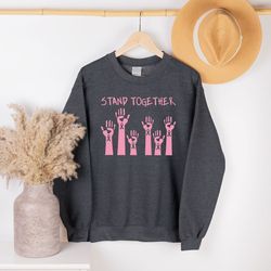 breast cancer support sweatshirt, breast cancer month october long sleeve shirt, breast cancer awareness, pink cancer ri