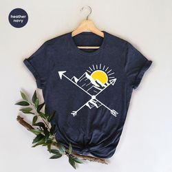 camping shirt, camp gifts, gifts for him, adventure clothing, hiking tshirts, mountain graphic tees, nature crewneck swe