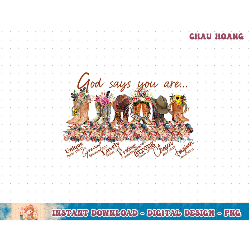 Retro Western Cowgirl Boots God Say You Are Cowboy Christian T-Shirt copy.jpg