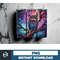 Owl Tumbler, 20 oz Skinny Tumbler Sublimation Design, Bright Neon, Digital Download, Straight & Tapered Tumbler Wrap PNG (9).jpg
