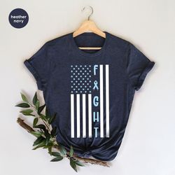 colon cancer shirt, cancer survivor gift, colorectal cancer shirt, colon cancer awareness outfit, usa flag shirt, cancer