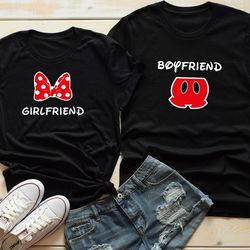 couples boyfriend girlfriend shirts, valentines gift for him and her, valentine's day couple gifts