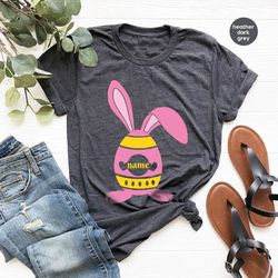custom easter shirts, personalized gift, easter gifts, funny easter egg tee, customized matching family shirts, kids eas