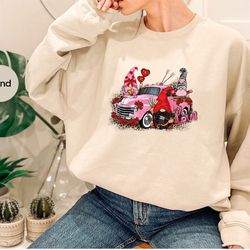 cute valentines day long sleeve shirt, valentines gifts, gnomes love sweatshirt, girlfriend gift, valentines day sweatsh