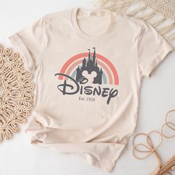 disney retro rainbow castle shirt, disney vintage, disney family shirt, disney castle shirt, disney retro, disneyworld m
