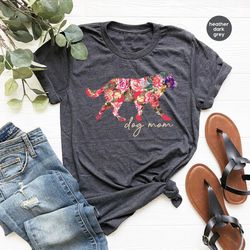 dog mom gift, mama shirt, dog mom shirt, mothers day gift, gift for mom, mothers day shirt, dog mama t-shirt, floral tee