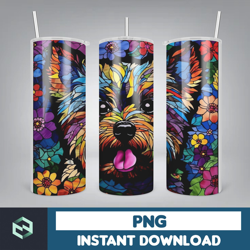 Stained Glass Libbey Can Tumbler Wrap, 26 oz Skinny Tumbler Sublimation Design, sublimation designs download, libby can (102).jpg