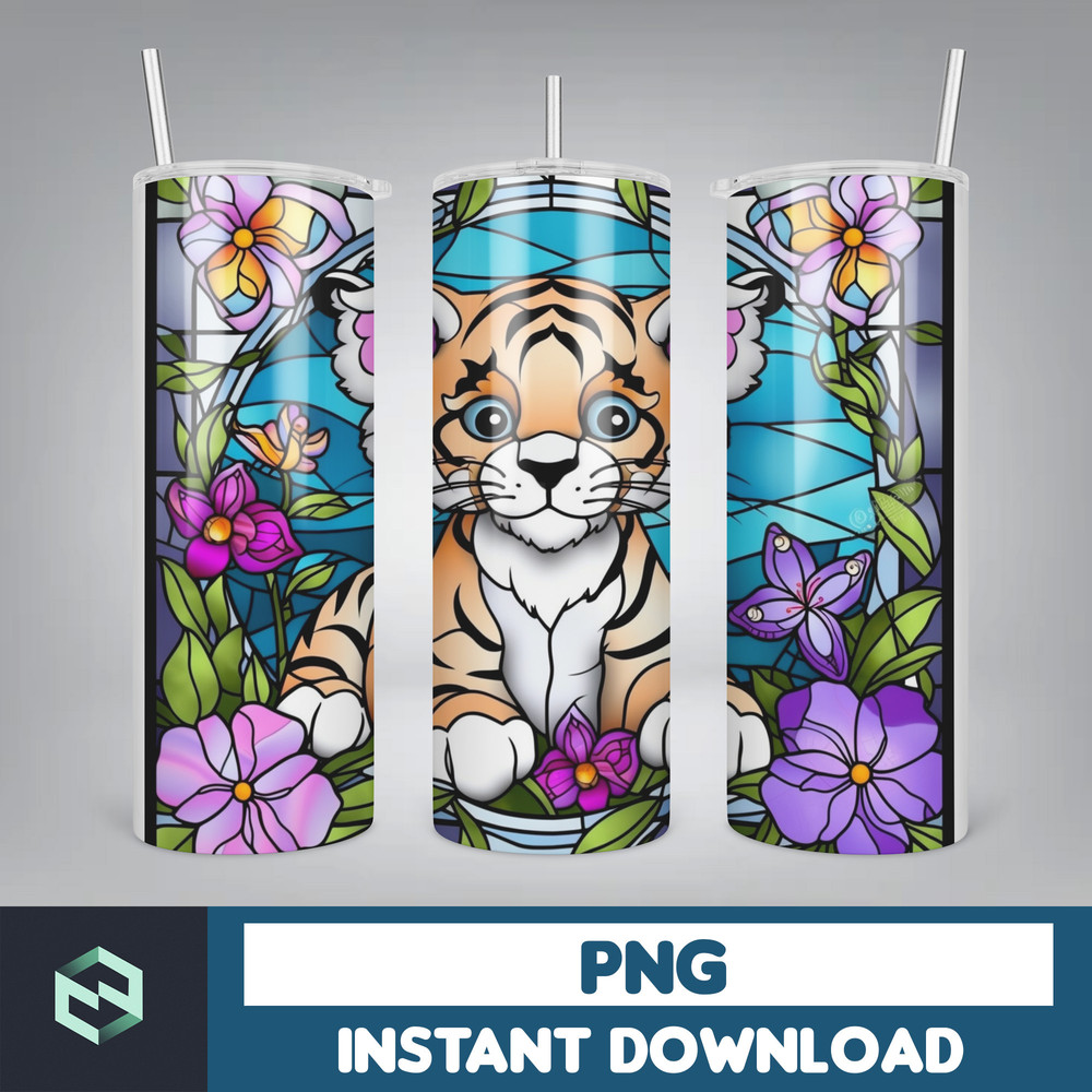 Stained Glass Libbey Can Tumbler Wrap, 26 oz Skinny Tumbler Sublimation Design, sublimation designs download, libby can (104).jpg