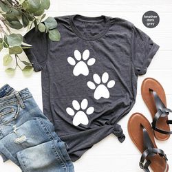 dog paw shirt, dog mom tshirts, paw print graphic tees, cute animal shirt, gifts for dog dad, family dog shirts, matchin