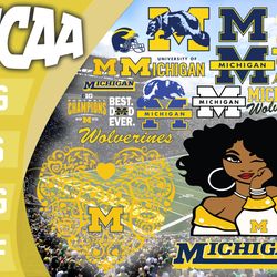 michigan wolverines bundle ncaa svg, ncaa svg, instant download