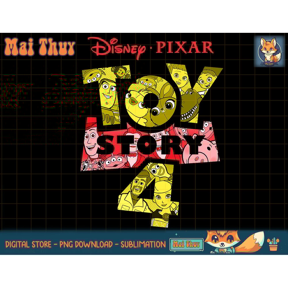 Disney Pixar Toy Story 4 Logo Halftone Characters T-Shirt copy.jpg