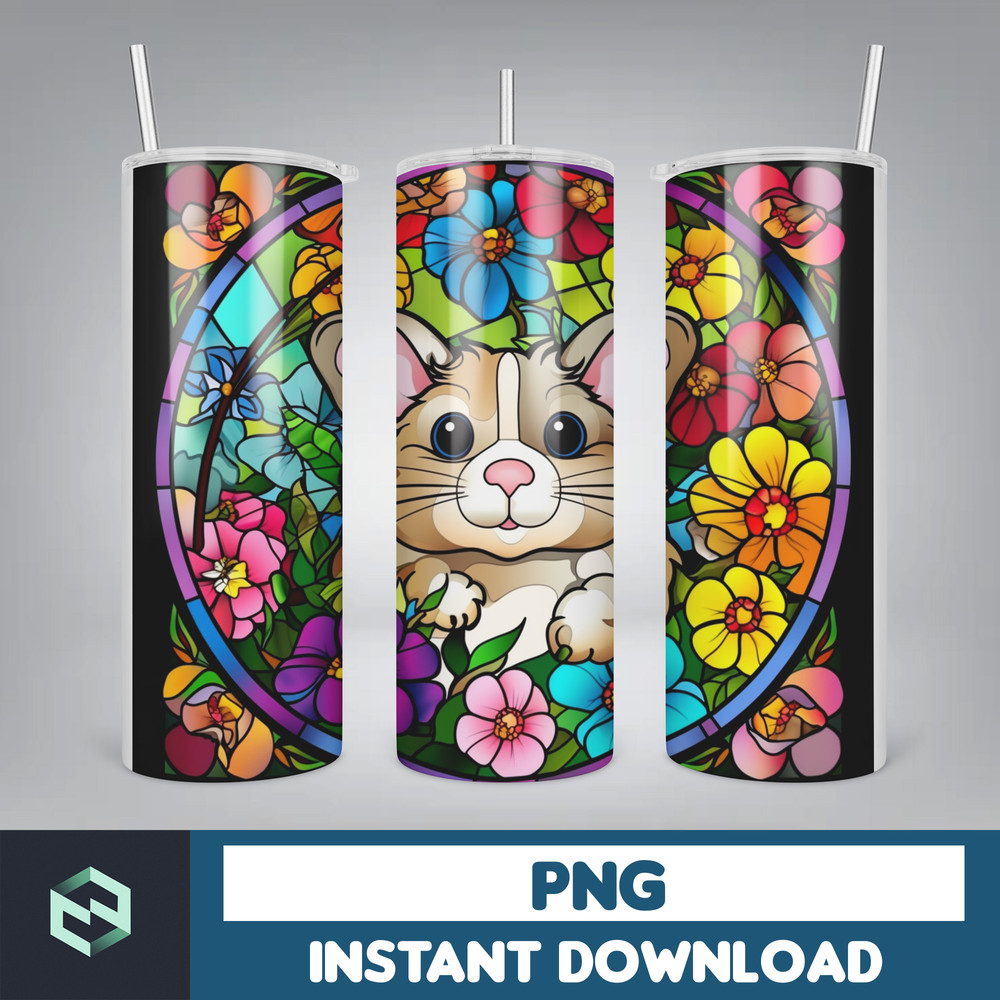 Stained Glass Libbey Can Tumbler Wrap, 26 oz Skinny Tumbler Sublimation Design, sublimation designs download, libby can (113).jpg