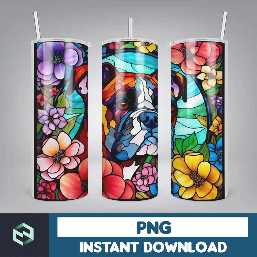 Stained Glass Libbey Can Tumbler Wrap, 26 oz Skinny Tumbler Sublimation Design, sublimation designs download, libby can (17).jpg