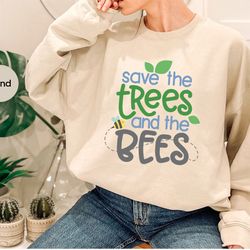 environmental hoodies and sweaters, cute earth day long sleeve t-shirts, bee hooded for women, recycle crewneck sweatshi