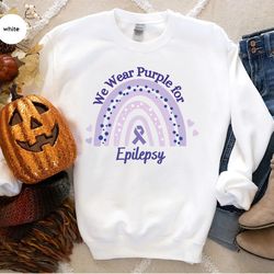 epilepsy sweatshirt, epilepsy awareness long sleeve shirt, epilepsy mom hoodies and sweaters, epilepsy gift, we wear pur