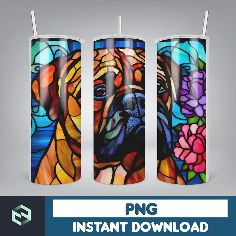 Stained Glass Libbey Can Tumbler Wrap, 26 oz Skinny Tumbler Sublimation Design, sublimation designs download, libby can (23).jpg