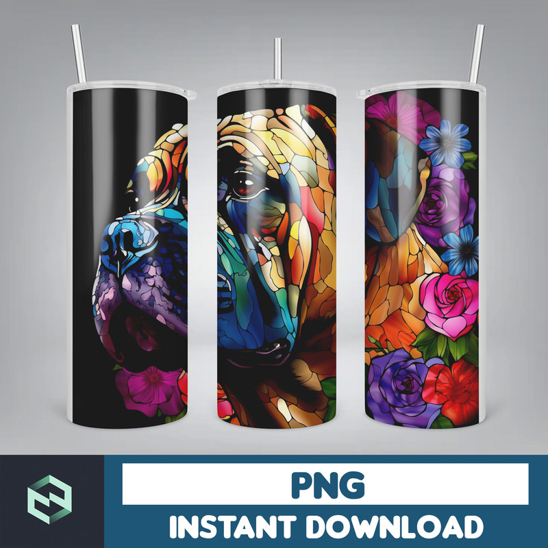 Stained Glass Libbey Can Tumbler Wrap, 26 oz Skinny Tumbler Sublimation Design, sublimation designs download, libby can (24).jpg