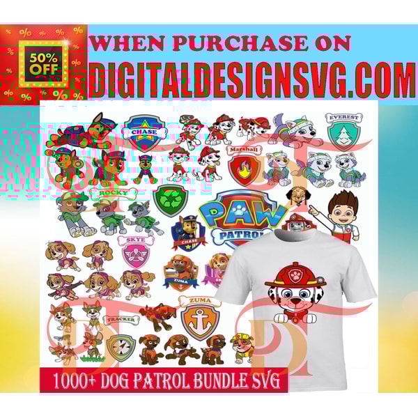 1000 Paw patrol svg, paw patrol svg bundle, paw patrol svg f | Inspire ...