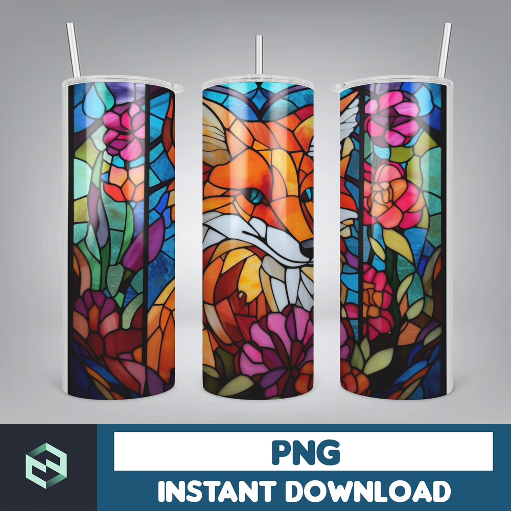 Stained Glass Libbey Can Tumbler Wrap, 26 oz Skinny Tumbler Sublimation Design, sublimation designs download, libby can (46).jpg
