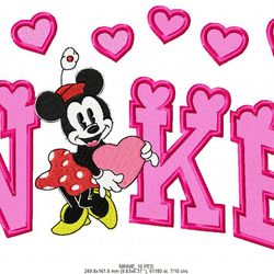 Nike embroidery design Minnie Mouse