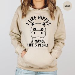 funny hippopotamus long sleeve shirt, animal hoodies and sweaters, hippopotamus crewneck sweatshirt, gift for her, sarca